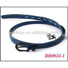 Navy Italian Skinny Leather Belts Wholesale With Size1.85*89.5cm BB0024-1